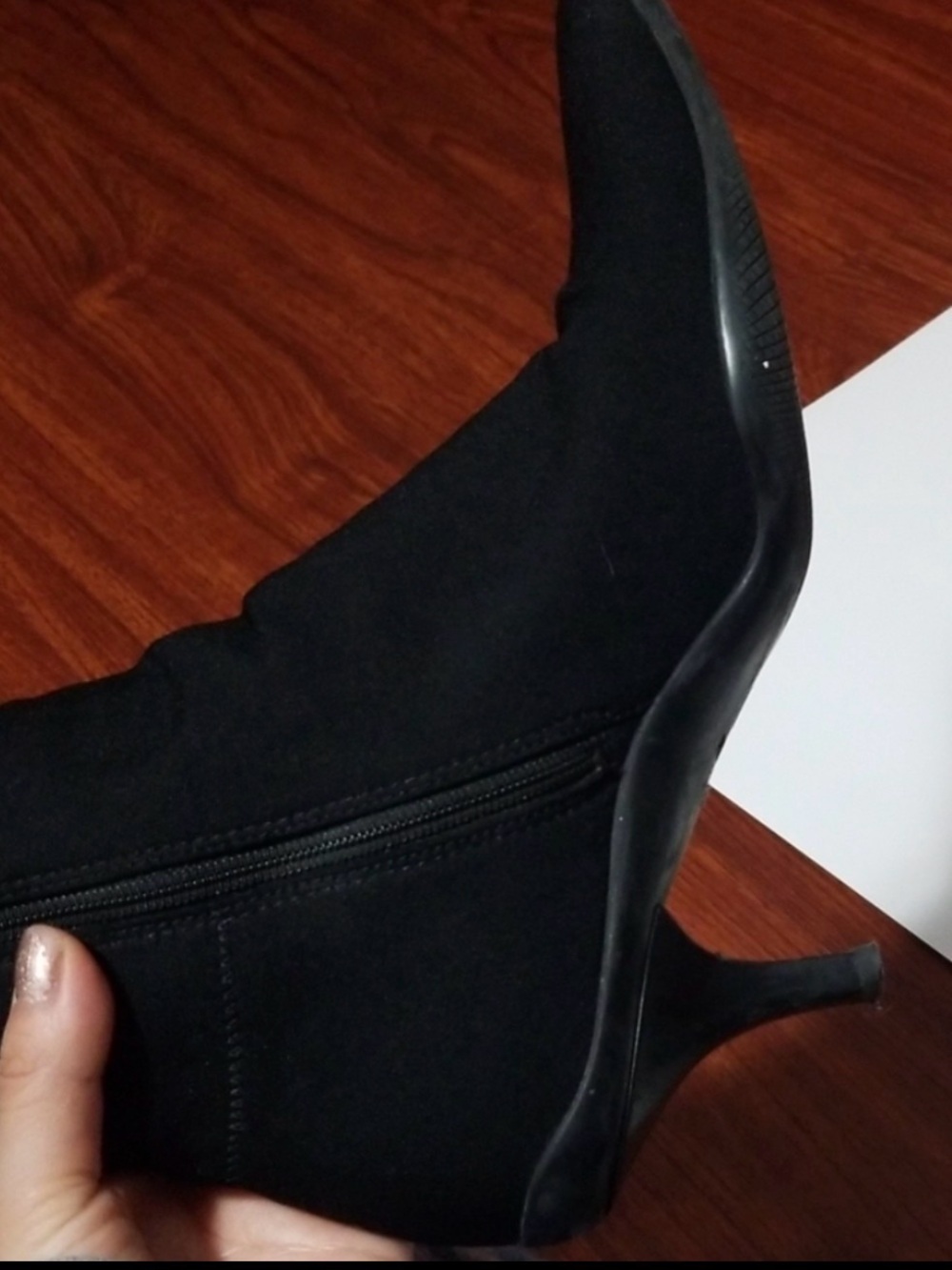 Prada Vintage Booties Side Zipper Ankle Boots Kitten Heels size 34.5 or 4.5 (US) - Picture 6 of 8